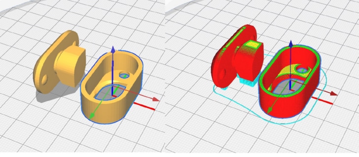 мебельная овальная труба - заглушка (поворотная) на торец (STL + SolidWorks)